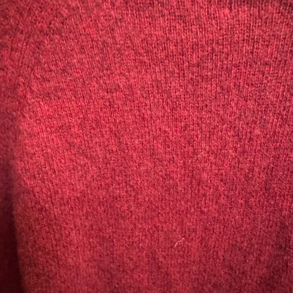 WOOL BANANA REPUBLIC Red Men's Quarter Zip Sweater Cardigan SZ XL Quiet Luxury